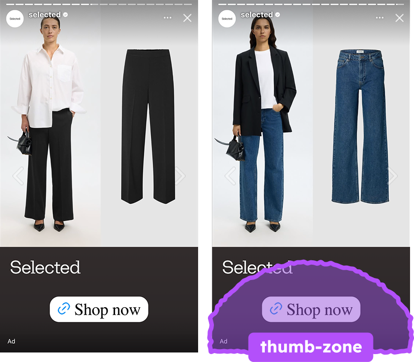 story catalog ads made by selected